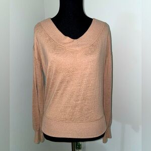 Abercrombie and Fitch boat neck thin sweater in brown, size  small.